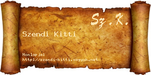 Szendi Kitti névjegykártya